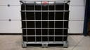 Cuve IBC 1000 litres rénovée - Noir ouverture 150mm - palette métallique "JELIN"