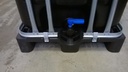 Cuve IBC 600 litres reconditionnée poche neuve - Noir FDA ouverture 225mm - Palette métallique "Werit"