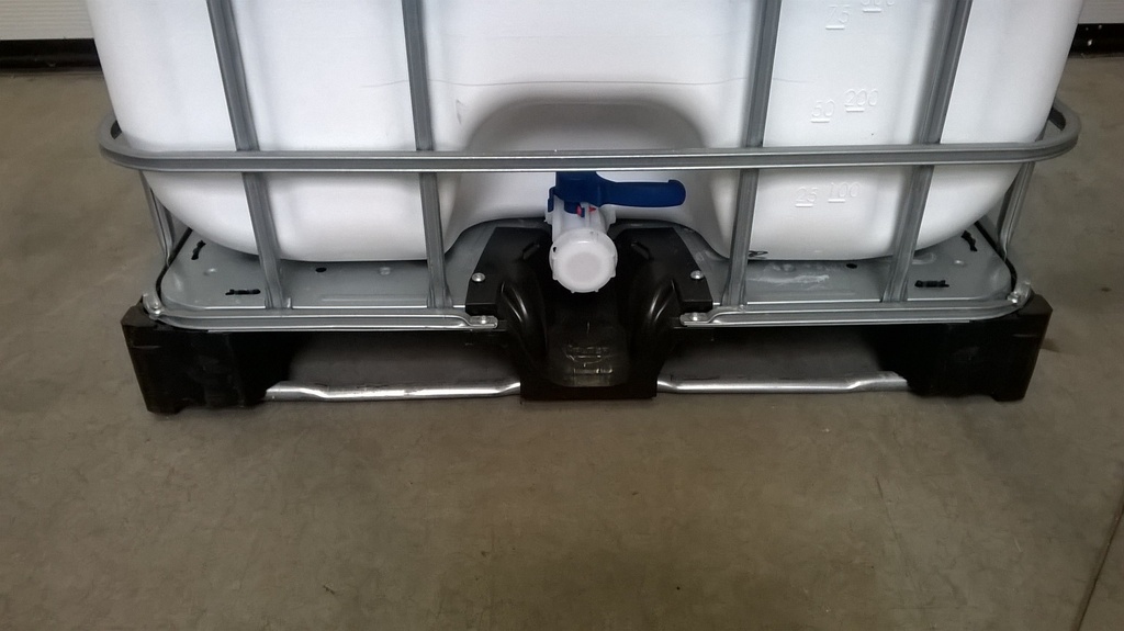 Cuve 1000 litres ( IBC ) avec Poche neuve Blanche et Cage Recyclée