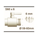 Adapateurs IBC S60x6 Embout cannelé rotative (Polypropylène)