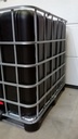 Cuve IBC 1000 litres reconditionnée poche neuve - Noir ouvreture 150mm - Palette métallique "Greif"