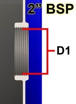 Adaptateur Fûts 2"M - F 3/4" BSP Femelle