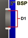 Adaptateur Fûts 2"M - F 3/4" BSP Femelle