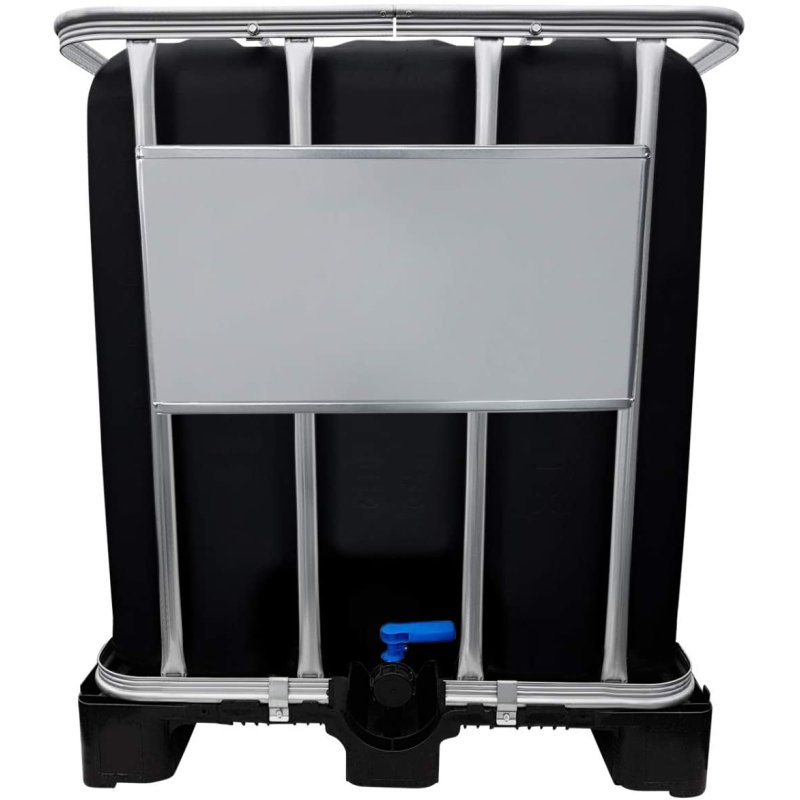 Cuve IBC 1000 litres Neuve - Noir UN et FDA ouverture 225 mm - Palette plastique "Werit"