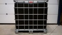 Cuve IBC 1000 litres rénovée - Noir ouverture 150mm - palette métallique "Schutz"