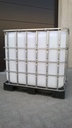 Cuve IBC 1000 litres reconditionnée poche neuve - Naturel FDA ouvreture 225mm - Palette plastique "Werit"