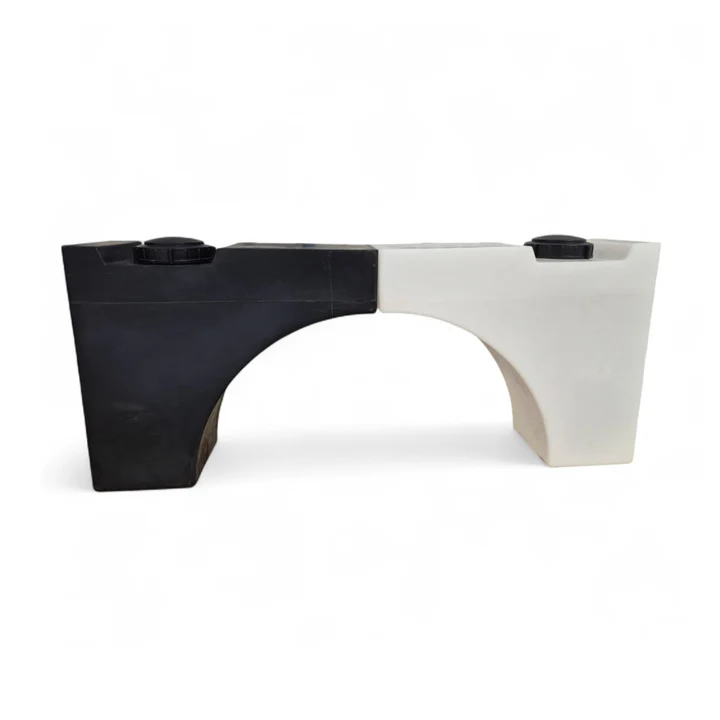 Réservoir de passage de roue de 55L avec raccords