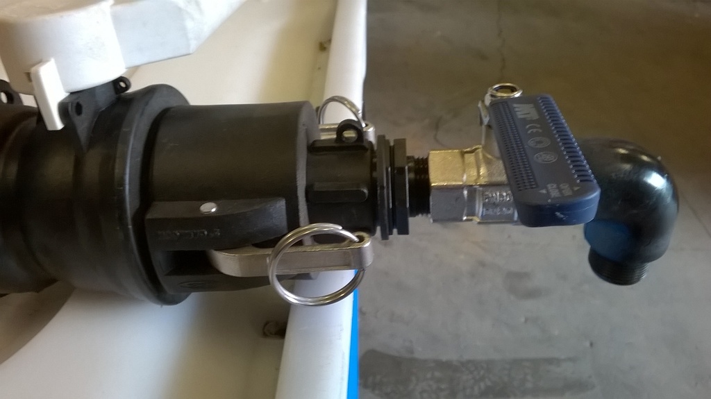 Raccord Camlock Pat D 2"IBC - Sortie rotatif - Femelle  (Polypropylène)