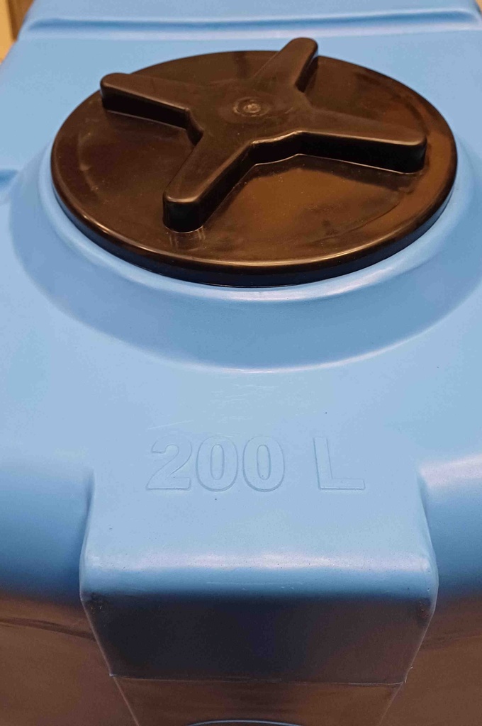 Réservoir d'eau potable bleu de 200 litres