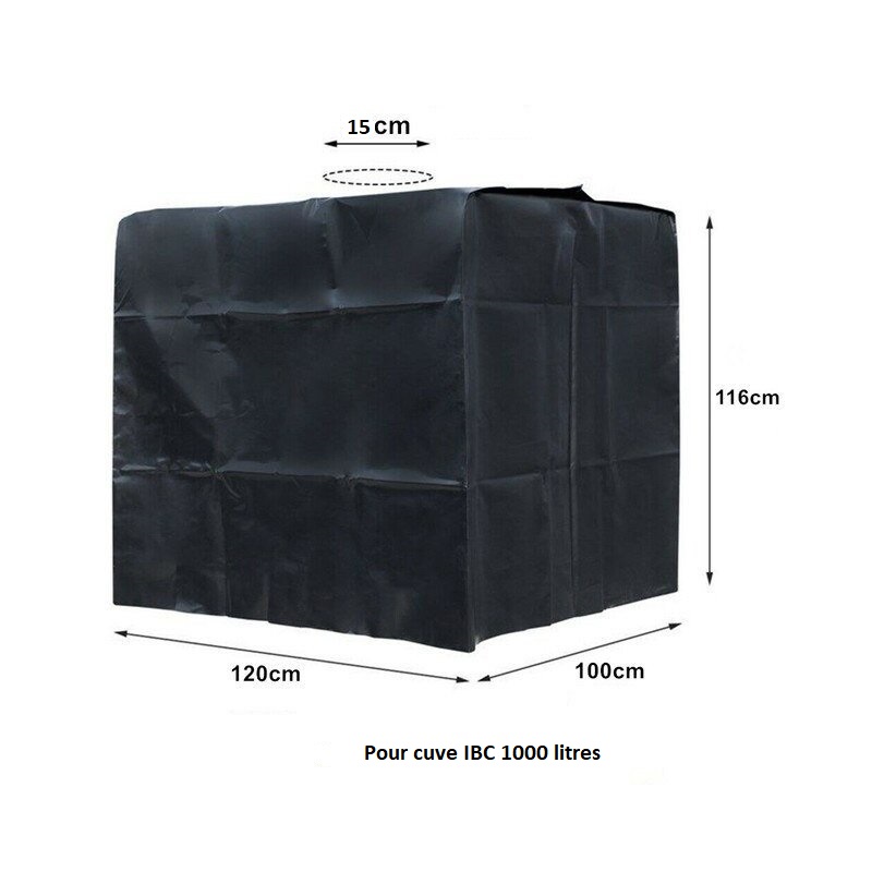 Housse IBC 1000 Litres Anti-UV noir