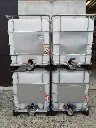 Cuve IBC 600 litres reconditionnée poche neuve - Naturel ouverture 225mm - Palette plastique "Schutz"