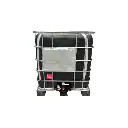 ​​​Cuve IBC 1000 litres rénovée - Noir avec jauges ouverture 150mm - palette plastique "Schutz" 