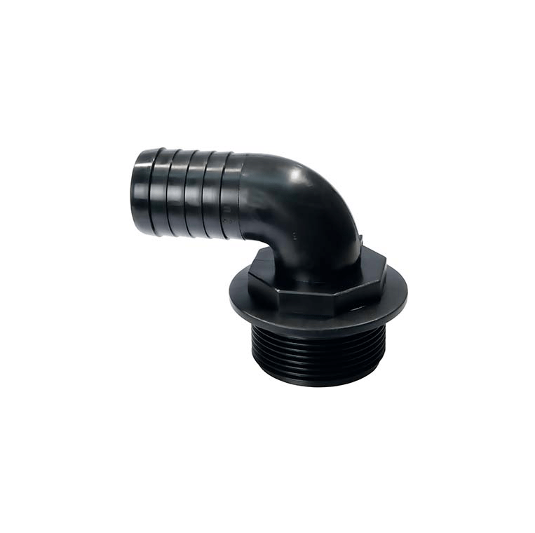 Sortie cannelé PP 90° filet mâle