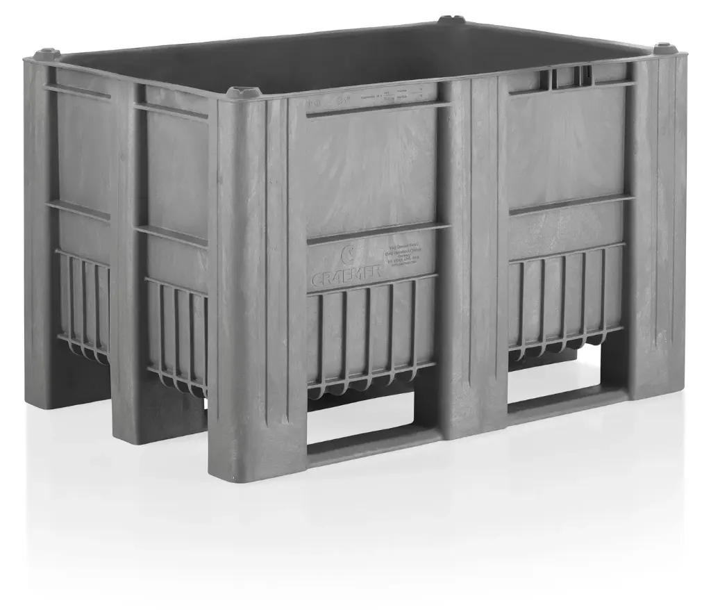 Caisse-palette plastique Neuve 470 litres- Trois semelles - (1200x800x790 mm)