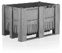 Caisse-palette plastique Neuve 470 litres- Trois semelles - (1200x800x790 mm)