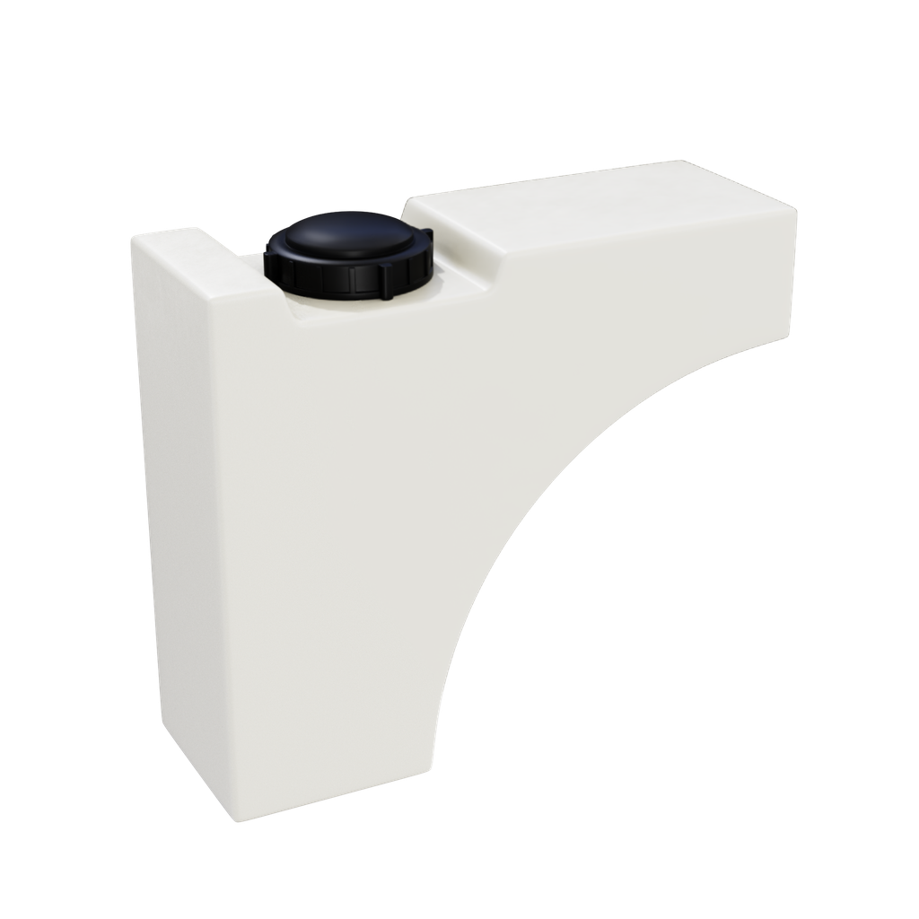 Réservoir de passage de roue de 55L avec raccords
