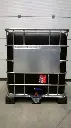 ​​​​​Cuve IBC 1000 litres reconditionnée poche neuve Noir - Ouverture 225mm - Palette plastique "Schutz" 