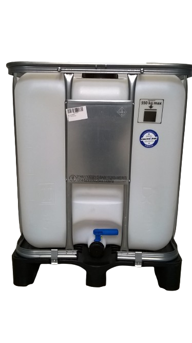 Cuve IBC 300 litres neuve - Naturel UN/FDA ouvreture 150mm - Palette plastique "Werit"