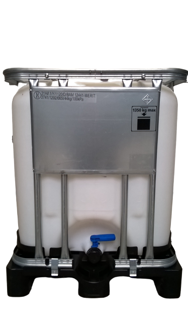 Cuve IBC 600 litres rénovée - Naturel ouverture 150mm - palette plastique "Werit"