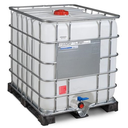 ​​​​Cuve IBC 1000 litres reconditionnée poche neuve - Naturel UN ouverture 150mm - Palette plastique "Schutz"