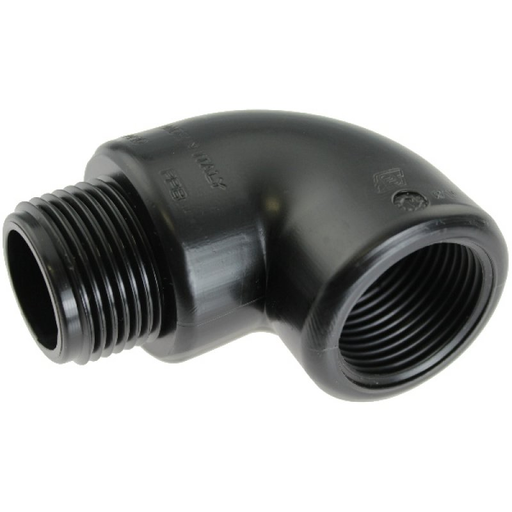 Coude pression 90° PP Mâle - Femelle - Noir