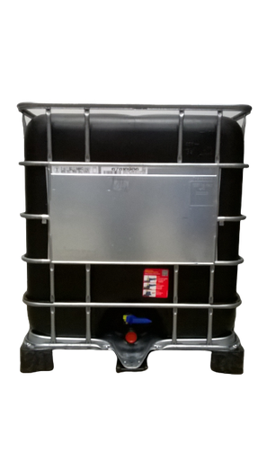 [CRC1Z150PPS] ​​​Cuve IBC 1000 litres rénovée - Noir ouverture 150mm - palette plastique "Schutz"