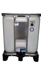 [CN3N150PPW] Cuve IBC 300 litres neuve - Naturel UN/FDA ouvreture 150mm - Palette plastique "Werit"