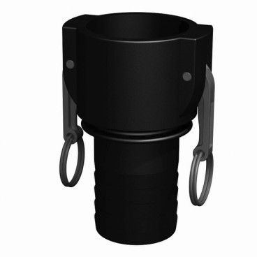 Raccord Camlock Part C avec Sortie cannelée (Polypropylène)