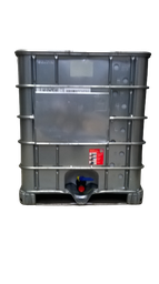 [CRC1ET150PMS] ​​​Cuve IBC 1000 litres rénovée - entôlée ouverture 150mm - palette métallique "Schutz"