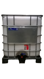 [CRC1BO150PPS] ​​​Cuve IBC 1000 litres rénovée - Blanche opaque ouverture 150mm - Palette plastique "Schutz"