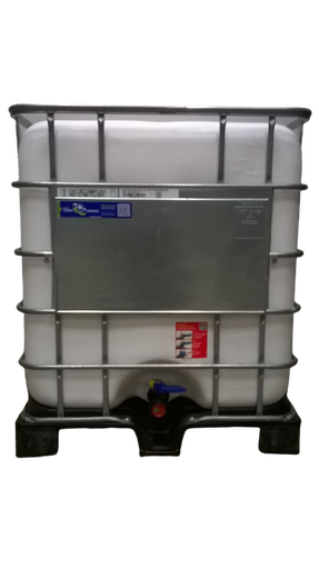 [CRC1BO150PPS] ​​​Cuve IBC 1000 litres rénovée - Blanche opaque ouverture 150mm - Palette plastique "Schutz"