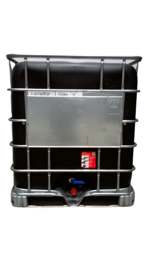 [CRB1Z225PMS] ​​​​​Cuve IBC 1000 litres reconditionnée poche neuve - Noir ouverture 225mm - Palette métallique "Schutz"
