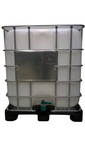 [CRC1N225PPS] ​​​Cuve IBC 1000 litres rénovée - Naturel ouverture 225mm - palette plastique "Schutz"