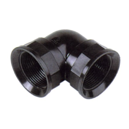 Coude 90° PP Femelle - Femelle - Noir