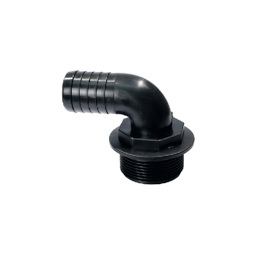 Sortie cannelé PP 90° filet mâle