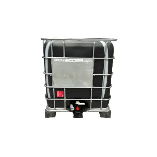[CRC1Z150JPPS] ​​​Cuve IBC 1000 litres rénovée - Noir avec jauges ouverture 150mm - palette plastique "Schutz" 