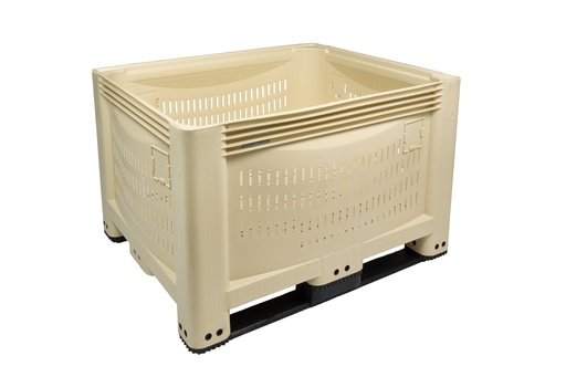 [CAPAOA600] Caisse-palette plastique ajourée occasion +- 600 litres 1200x1000x780 mm