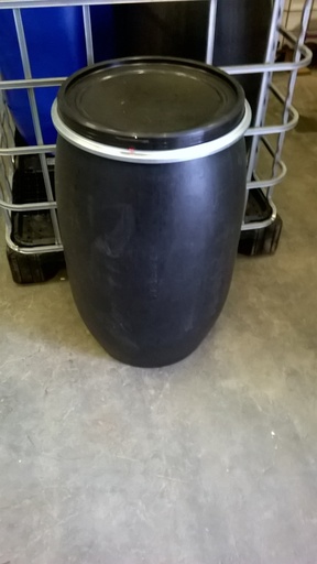 [FURCOT120Z] Fut PE ouverture total rénové 120 litres Noir