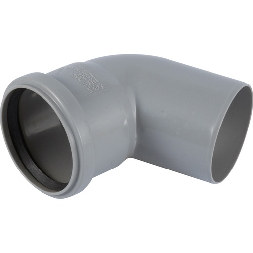 [PVCC9050] Coude PVC 50mm à 87° Mâle/Femelle