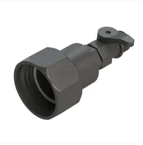 Adaptateur IBC S60x6 rotatif>3/4"BSP Mâle + mini-vanne, l'ensemble en Polypropylène